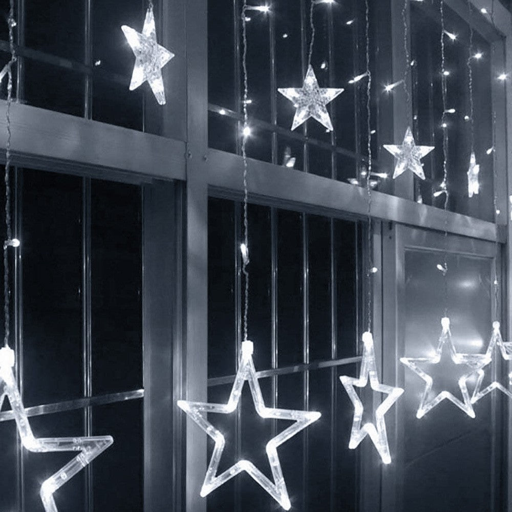 Cortina Luz Led Estrellas X3 Mt Navidad