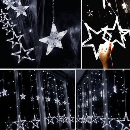 Cortina Luz Led Estrellas X3 Mt Navidad