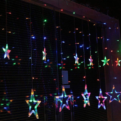 Cortina Luz Led Estrellas X3 Mt Navidad