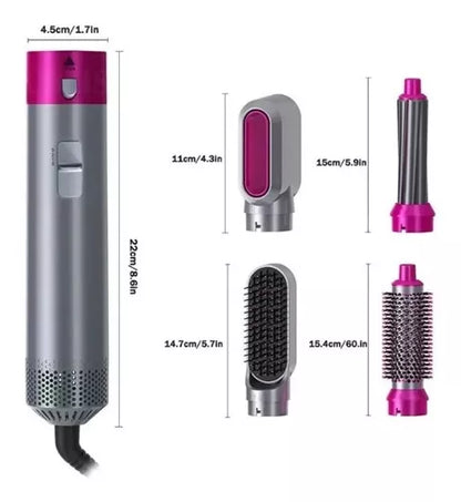 Set PREMIUM Cepillo Secador Hot Air Styler 5 En 1. Obsequio: Maquina Masajeador Facial