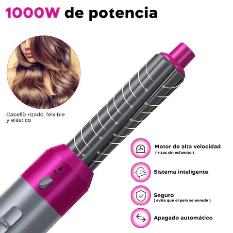 Set PREMIUM Cepillo Secador Hot Air Styler 5 En 1. Obsequio: Maquina Masajeador Facial