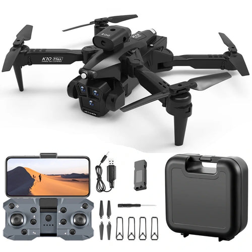 Drone K10 Max Wifi 2.4g 3 Cámaras 4k HD